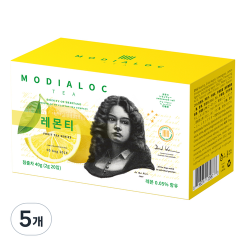 모디알록 레몬 과일차, 2g, 20개입, 5개
