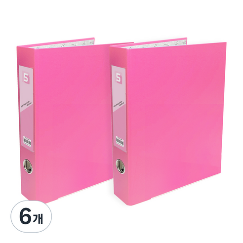 투코비 도노 D링 바인더 3공 A4 5cm, 핑크, 6개