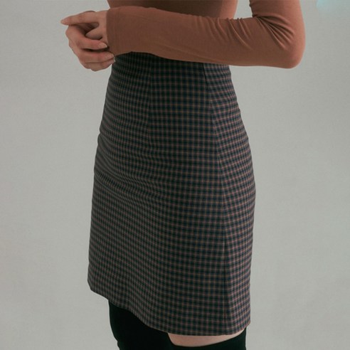 리올그 NOS CHECK MINI SKIRT 미니스커트