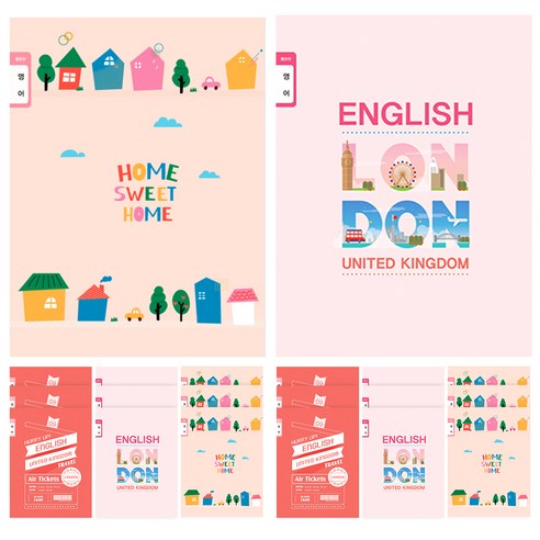 영아트 여아용 영어노트 좁은칸 24매, 랜덤 발송, 20개