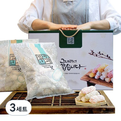 해담한과 찹쌀혼합유과 선물세트, 1kg, 3세트