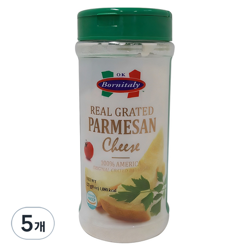 리얼 그레이티드 파마산치즈, 227g, 5개