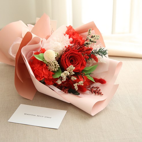 시들지 않는 아름다움, 뷰티풀데코센스 시들지 않는 생화 프리저브드 꽃다발