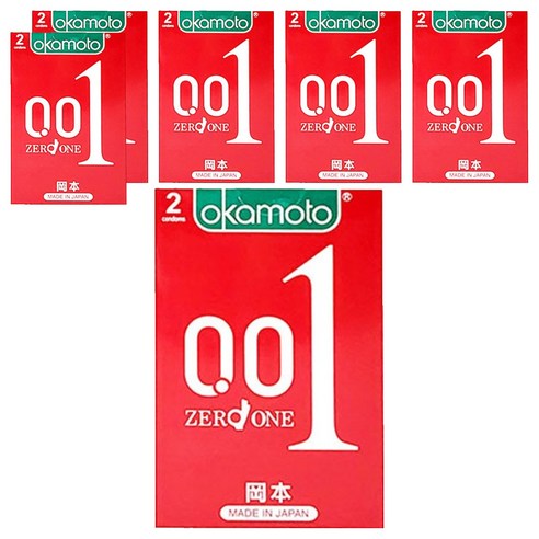 오카모토 0.01 제로원 슬림형 콘돔, 2개입, 6개