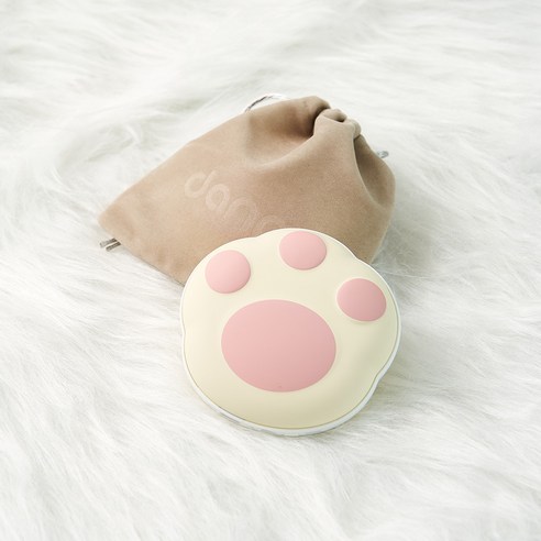 단미 고양이 발바닥 USB 충전식 양면 대용량 보조배터리 손난로