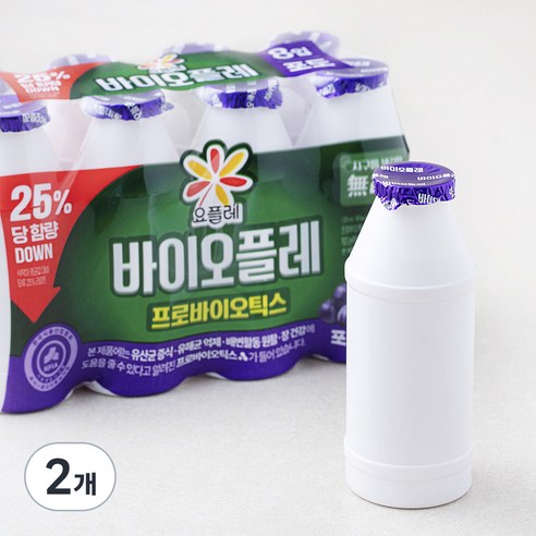 요플레 바이오플레 포도, 130ml, 8개입, 2개