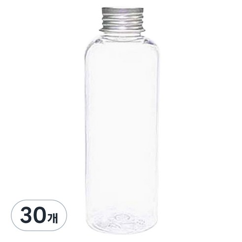 병도매닷컴 DT200 투명 음료용기 알루미늄 실버캡, 200ml, 30개