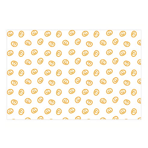도나앤데코 스마일 38.5cm x 26cm 포장 노루 유산지, 오렌지, 120장