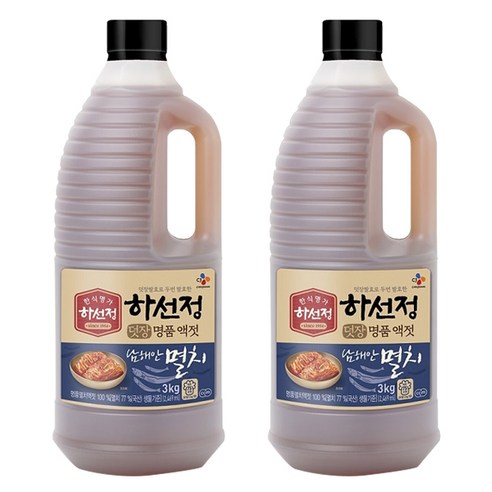 (상온)하선정 남해안 명품멸치액젓 멸치액젓, 3kg, 2개