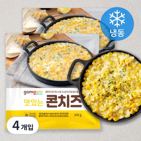 곰곰 맛있는 콘치즈 (냉동), 200g, 4개입