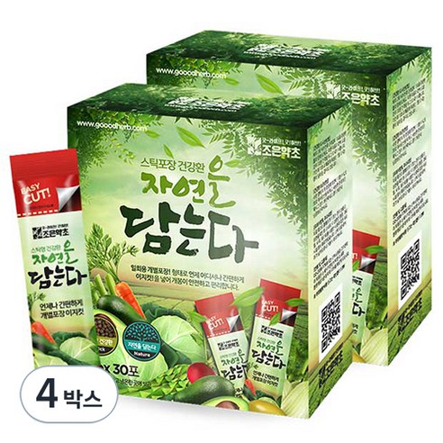 굿허브 조은약초 자연을 담는다 스틱형 청국장환, 4박스, 90g