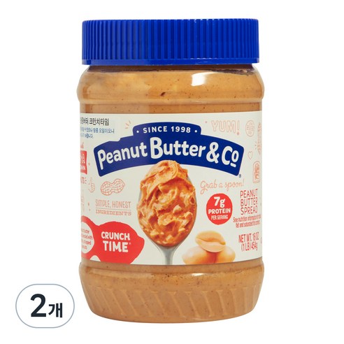피넛버터앤코 크런치 타임, 454g, 2개