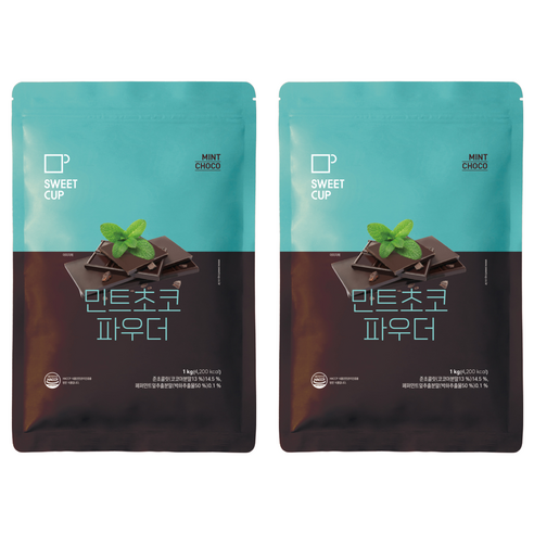 스위트컵 민트초코 파우더, 1kg, 1개입, 2개