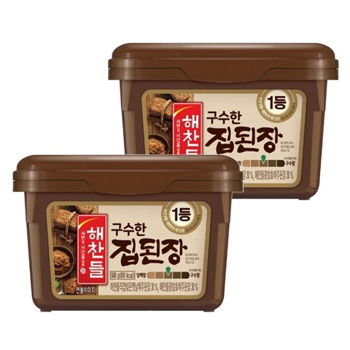 해찬들 구수한 집 된장, 500g, 2개