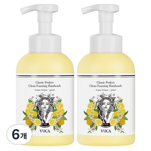 뷰카 클래식 퍼펙트 클린 포밍 핸드워시 레몬버베나향, 510ml, 6개
