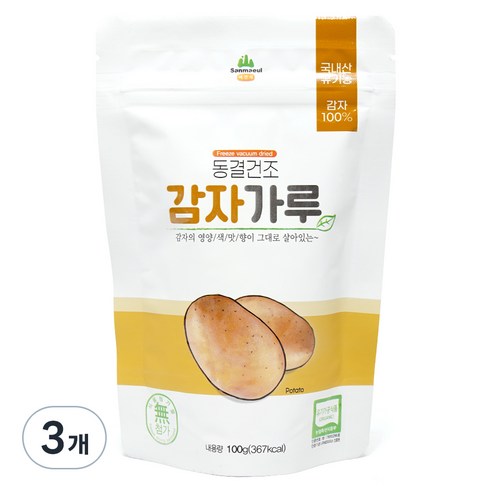 산마을 동결건조 감자가루, 100g, 3개
