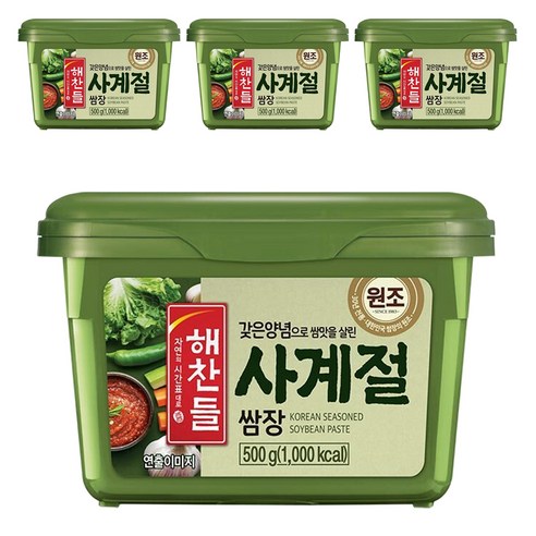 해찬들 사계절 쌈장, 500g, 4개