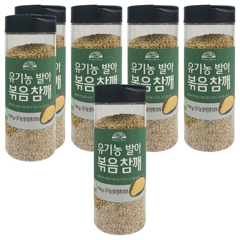 오가닉스토리 유기농 발아 볶음 참깨, 110g, 6개