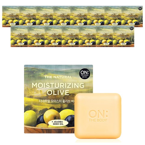 온더바디 더내추럴 모이스처 비누 올리브향, 90g, 16개