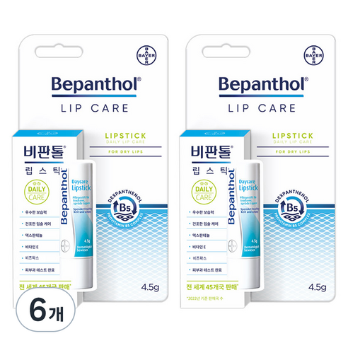 비판톨 데이케어 립밤 스틱, 4.5g, 6개