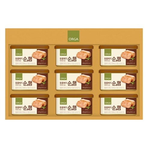 ORGA 동물복지 돼지로 만든 순햄 200g, 1개