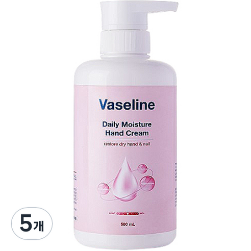 바세린 데일리 모이스처 핸드크림, 5개, 500ml