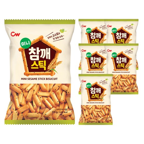 청우식품 미니 참깨 스틱, 370g, 6개