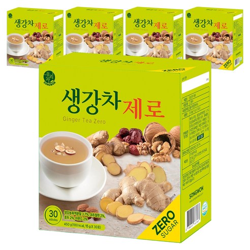 우리차 송원식품 생강차 제로, 15g, 30개입, 5개