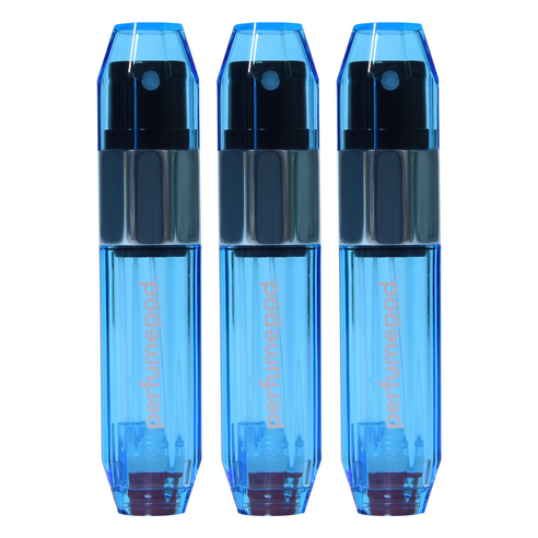 트라발로 퍼퓸팟 아이스 펌핑식 충전 휴대용 향수공병 5ml, 스카이블루, 3개