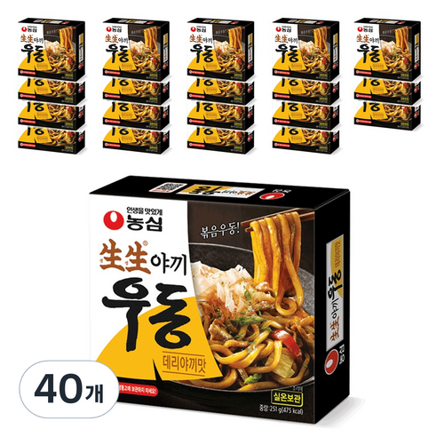 농심 생생야끼 우동 데리야끼맛 251g 20개입 박스 식품 > 가공/즉석식품 면류/라면류 기타면류, 40개
