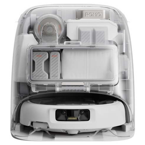 DJI ROMO P 로봇청소기, CR8E, 투명 + 화이트
