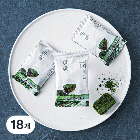주일 완도산 건조 감태, 2g, 18개