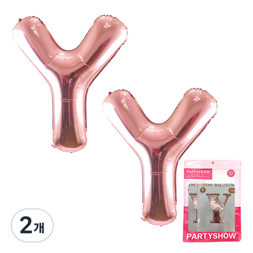 파티쇼 알파벳 은박 풍선 대 2p, 로즈골드(Y), 2개
