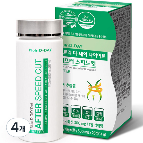 뉴트리디데이 다이어트 애프터 스피드컷 14g, 28정, 4개