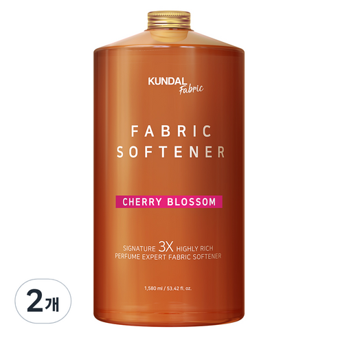 쿤달 초고농축 섬유유연제 체리블라썸향, 1580ml, 2개