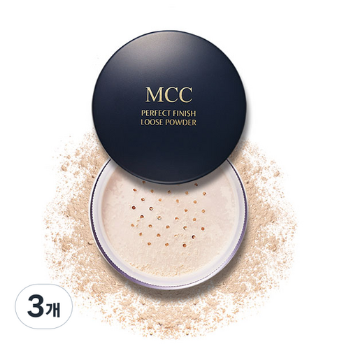 MCC 퍼펙트 피니쉬 NEW 페이스 루스파우더 40g, 21호 라이트베이지, 3개