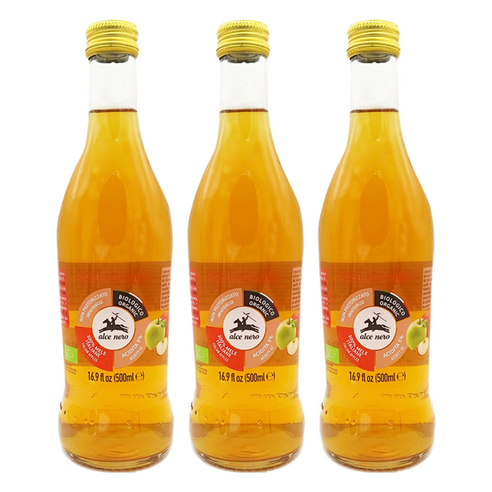 알치네로 유기농 애플사이다 비니거 사과초모식초, 3개, 500ml