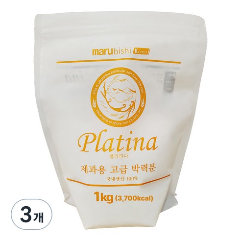 플라티나 박력분, 1kg, 3개