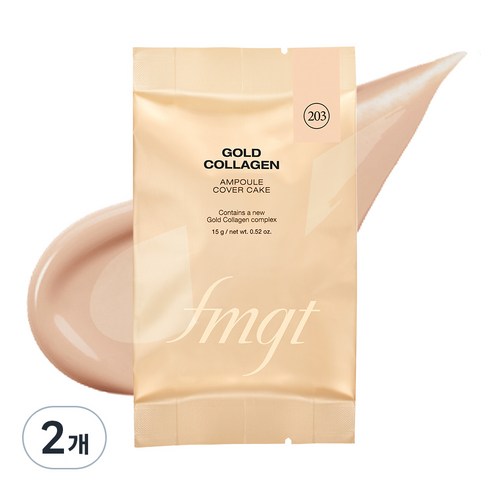 더페이스샵 에프엠지티 뉴 골드 콜라겐 커버 케익 리필 15g, 203 내추럴 베이지, 2개