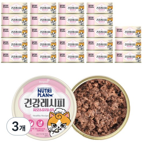 동원뉴트리플랜 고양이 건강 레시피 피모 간식캔, 참치, 90g, 72개