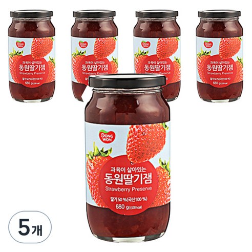 동원 딸기잼, 680g, 5개