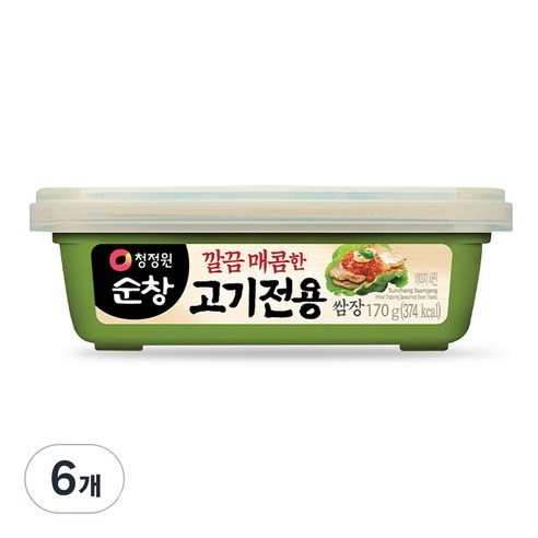 청정원순창 깔끔 매콤한 고기전용 쌈장, 170g, 6개