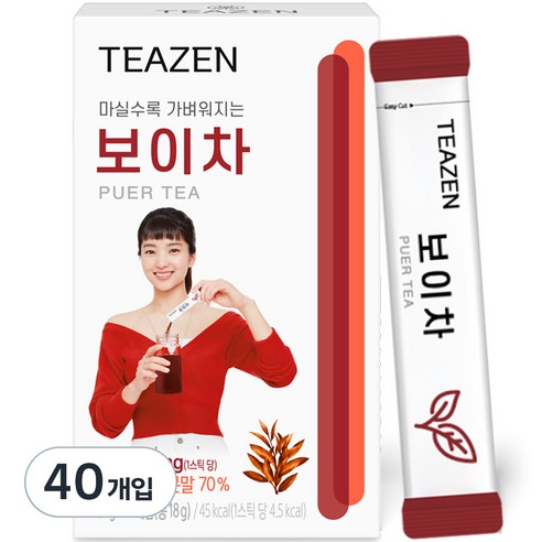 티젠 보이차 워터믹스, 18g, 10개입, 4개