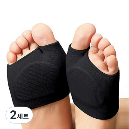 발바닥 실리콘 보호 패드 블랙 M, 2개입, 2세트
