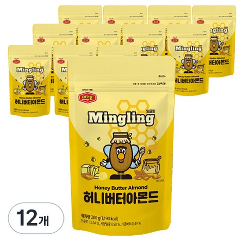 머거본 허니 버터 아몬드, 200g, 12개
