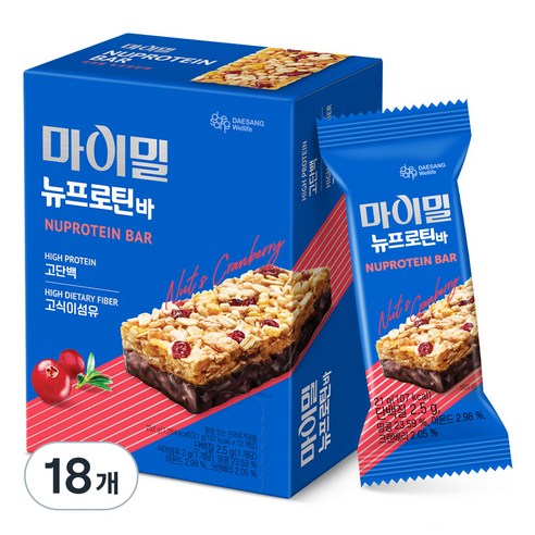 마이밀 뉴프로틴바, 252g, 18개