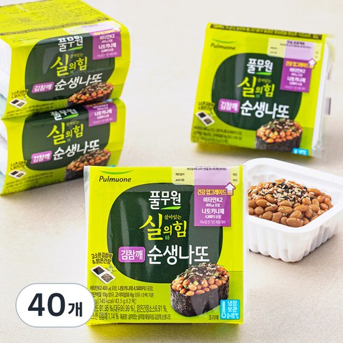 풀무원 김참깨 순생나또, 43.5g, 8개입, 5개