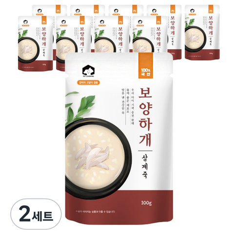 펫러닝 반려동물 보양하개 삼계죽 10p, 닭, 100g, 2세트