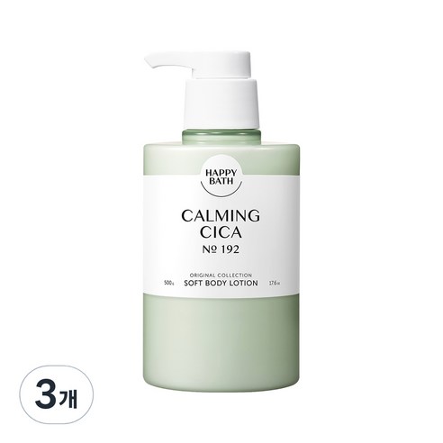 해피바스 오리지널컬렉션 바디로션 카밍시카, 3개, 500g