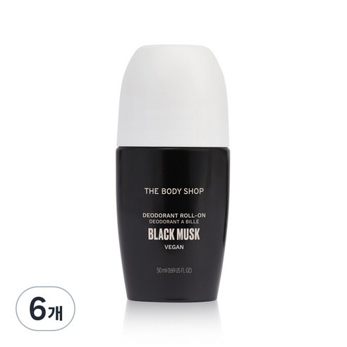 더바디샵 데오도란트 롤온 블랙 머스크, 50ml, 6개